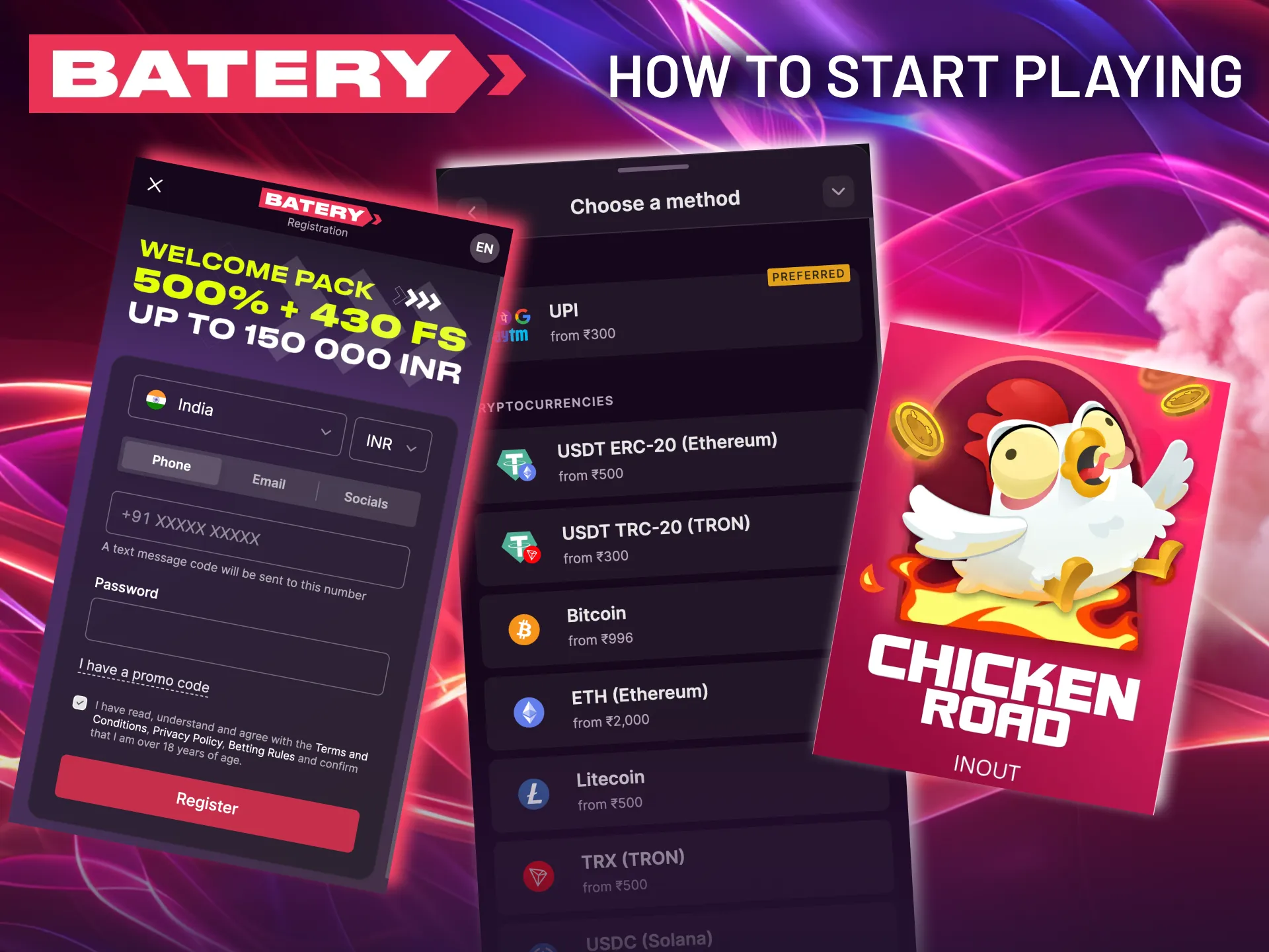 Begin Chicken Road at Batery with simple steps and instant betting action.