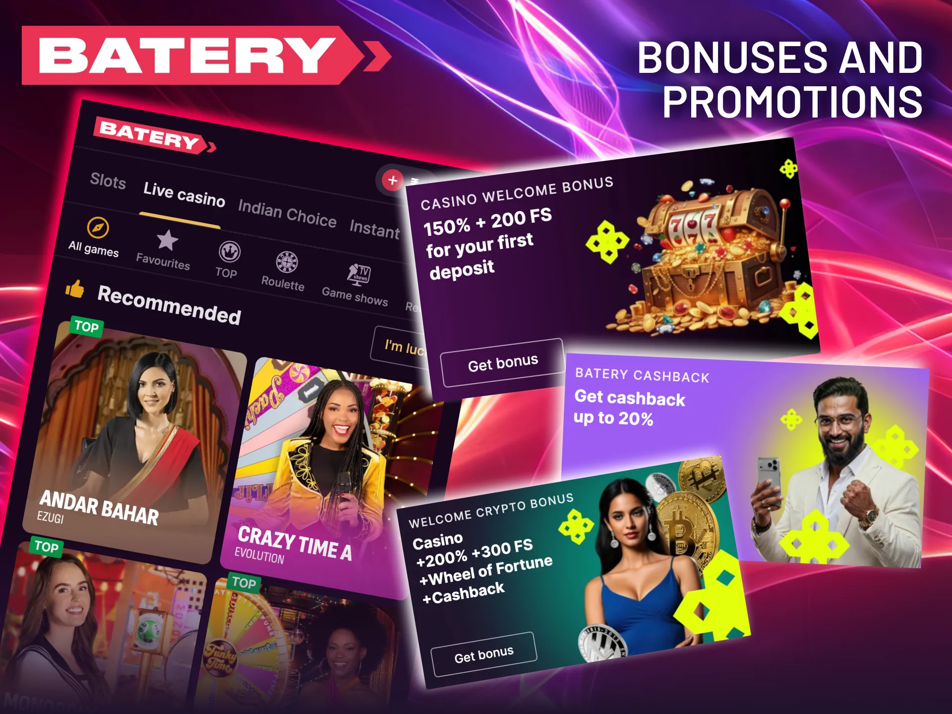 Claim Batery cashback rewards on weekly net losses.