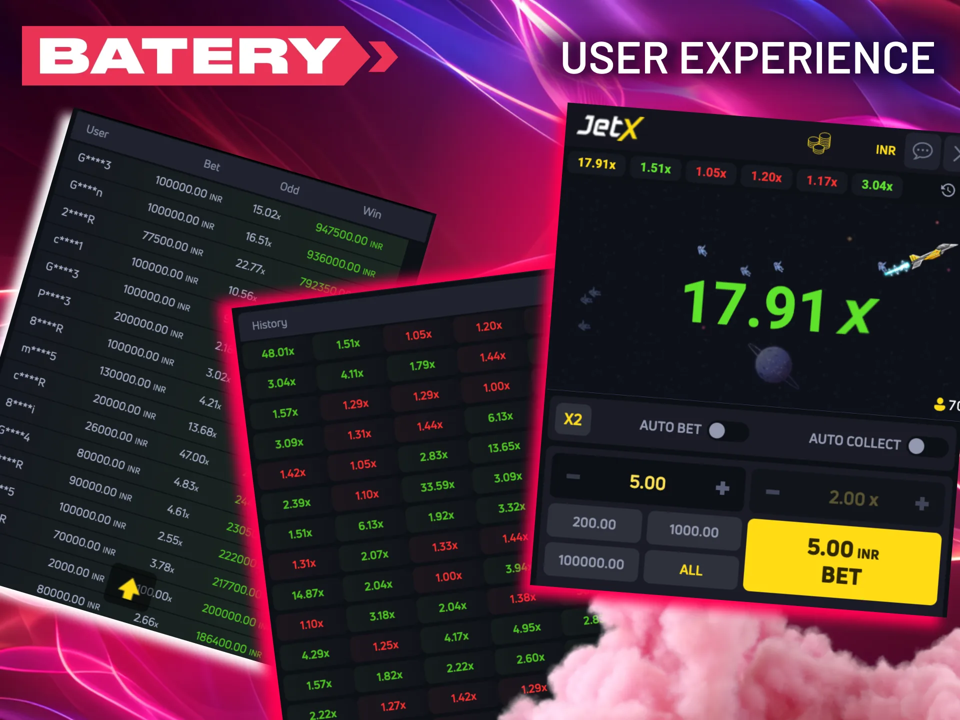 Enjoy responsive JetX gameplay on Batery with intuitive controls and fast loading.
